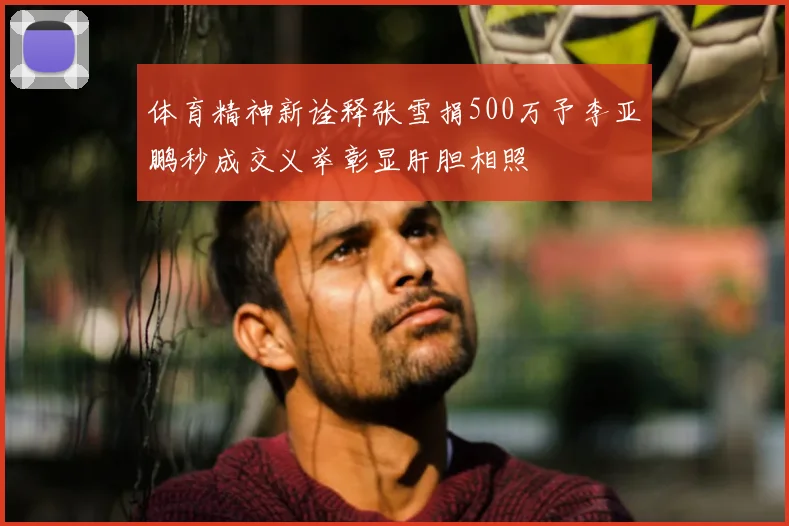 体育精神新诠释张雪捐500万予李亚鹏秒成交义举彰显肝胆相照